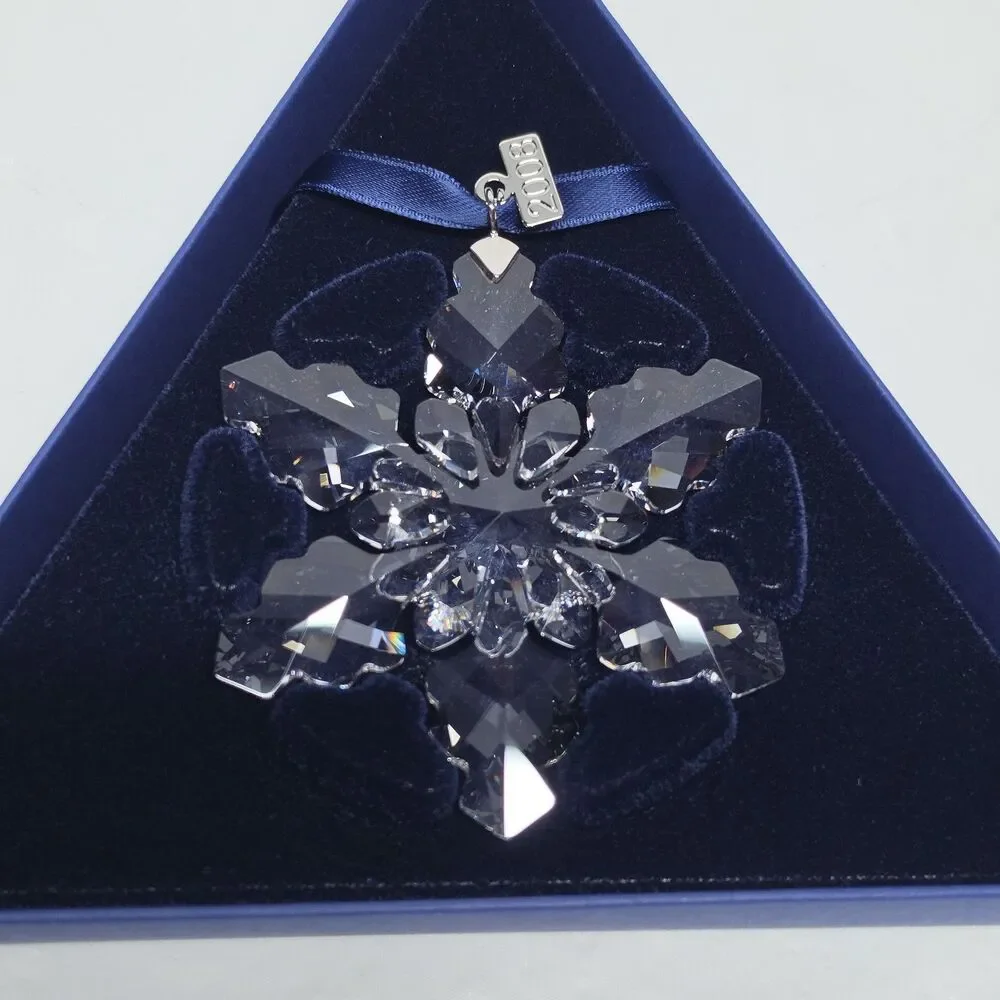 Swarovski Crystal 2008 Annual Edition Christmas Ornament Snowflake Star With Box